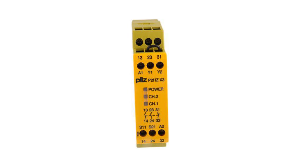 Dual-Channel Two Hand Control Safety Relay, 24V dc, 2 Safety Contacts